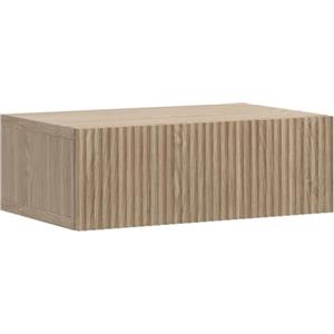 Selsey Comodino Appeso con Cassetto A Lamelle 50 x 17 cm Tavolo Da Notte Rovere Oliato Nolie