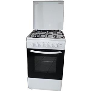 Lar.el Cucina con Forno a Libera Installazione metano o gpl 4 fuochi Grill 50x50 Bianca
