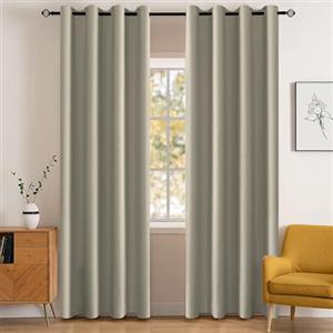 YSTELLAA Tende Oscuranti Per Interni 2 Pezzi, 117×137CM, Beige | Tende Termiche Isolanti Con Anelli, Moderne, Fonoassorbenti, Per Soggiorno, Camera Da Letto