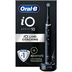 PROCTER & GAMBLE SRL Oral-B iO 10 Spazzolino Elettrico Black + 1 Testina + Custodia da Viaggio Ricaricabile