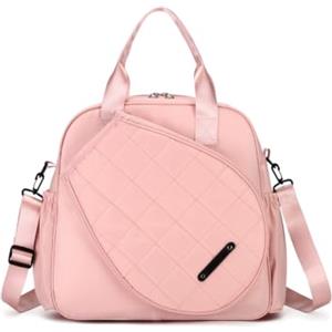 Qianly Borsa da Tennis Regolabile Borsone, 20-35 L, Rosa, color to 2 | Imbottita, Imbottito, Borsa con Tracolla, per , Sportivi