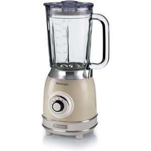 Ariete 583, Frullatore Vintage con tazza in vetro da 1,5 Litri, 4 Lame in Acciaio Inox, 1000w, Beige