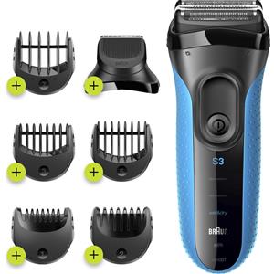 Braun Rasoio Braun Series 3 3010BT Trimmer Elettrico Wet e Dry Nero Blu