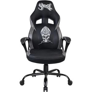 SUBSONIC - Sedia Gaming e Ufficio Ghost - Nero | Licenza Ufficiale, Ergonomica, Dondolo, Poggiatesta e Braccioli, Altezza Regolabile, per Adolescenti e Adulti