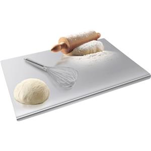 Halinuia Tagliere in acciaio inox, tagliere da forno, tagliere per cucina con bordo del controsoffitto, tavola robusta per carne, verdure e pasticceria, 60 cm L x 40 cm W