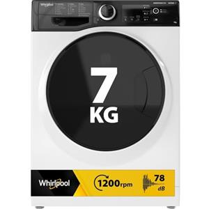 WHIRLPOOL WSB 725 D IT - Lavatrice Slim 7 kg Carica Frontale, Classe B | 16 Programmi, Centrifuga 1200 Giri, Regolazione Automatica Temperatura, 59,5Lx85Hx43,5P, Elettrodomestici per la Casa