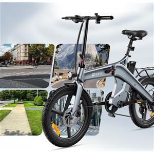 NONE Bicicletta Elettrica Pieghevole DYU T1 da 20 Pollici - Batteria al Litio 36V 10Ah, Motore 250W, Freni a Disco - Bici Elettrica Portatile per Pendolari