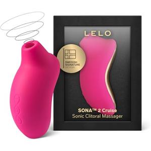 LELO SONA 2 Cruise Succhia Clitoride per Donna ad Onde Soniche, Impermeabile, con Cruise Control per un Piacere Ancora Maggiore, Cerise