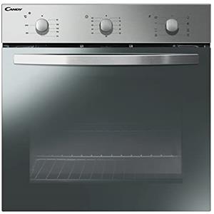 Candy FCS 602 X Forno Elettrico da Incasso, Ventilato, Capacità 65 Litri, Funzione Grill e Pizza, 8 Programmi, 59,5x56,8x59,5 cm, Acciaio Inox, Classe A