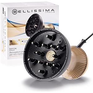 Bellissima Imetec Diffon Supreme - Diffusore capelli ricci | Diffusore XL con 12 dita | Tecnologia Ceramica & Argan Oil | 2 velocità, 3 temperature | Asciugatura delicata