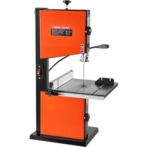 VEVOR Troncatrice a Nastro da Banco Motore Potenza Nominale 373W Larghezza di Taglio max. 254mm, Altezza di Taglio max. 160mm con Luce di Lavoro LED per Lavorazione Legno