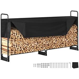 VEVOR Portalegna da Esterno per Legna da Ardere 259x36x117 cm con Copertura impermeabile 600D Oxford Legnaia Portalegna da Esterno per Camino Giardino Stoccaggio per Tronchi Interno/Esterno per Legna