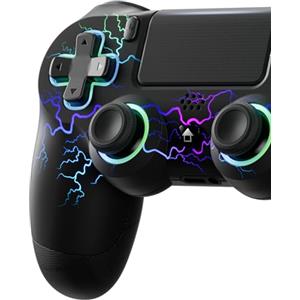 ECHTPower Upgrade Controller per P4, Porta Type-C, Pulsanti Posteriori, Controller Bluetooth per P4/ PC, con Hall Joystick, 1000mAh Batteria, Turbo, Vibrazione, Design Ergonomico Antiscivolo