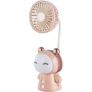 Pomoflexi Ventilatore Portatile A Batteria Ricaricabile per Tavolo, Studio e Scrivania con Luce LED.