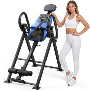 VEVOR Panca ad Inversione per Fitness, Panca di Inversione Gravitazionale Carico Max 126 kg Doppio Meccanismo di Bloccaggio a Rulli, Attrezzi per Allenamento Schiena Esercizio per Colonna Vertebrale
