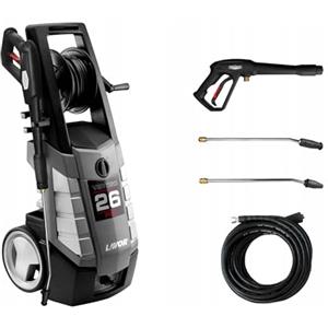 LAVOR Vertigo - Idropulitrice Vertigo 26 PRO 170 Bar, motore a induzione 2600 W, pompa in ottone, 540 l/h, con funzione di aspirazione dell'acqua, sistema ASS, avvolgitubo, pulizia perfetta per auto e