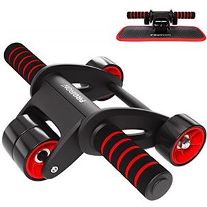 PROIRON Ruota Addominali Pieghevole -Rotella Addominali con grande tappetino per ginocchi, Ab Roller per fitness, unisex