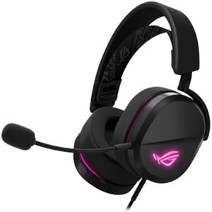 ASUS ROG PELTA CORE, Cuffie da Gaming Cablate, Nere | Ultraleggere, Driver Placcati in Titanio da 50 mm, Microfono da 10 mm, Connettività USB-C, RGB Aura, Per PC, Switch, PS5