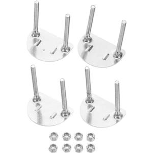 Beavorty 4 Pezzi Piastra per Pattini a Rotelle a Ruote, Acciaio Inox | Montaggio Rapido, Struttura Rinforzata Fori di Precisione, Colore Argento