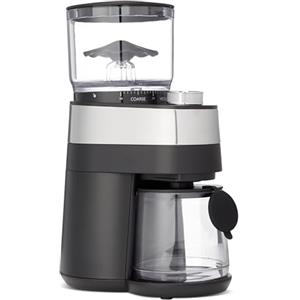 Amazon Basics Macinacaffè elettrico con 30 impostazioni di macinino per macchina da caffè francese, caffè americano ed espresso, nero