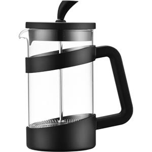 Café Olé Style Caffettiera a Stantuffo 350 ml Nera | French press compatta con filtro inox e corpo in vetro. Ideale per una tazza di caffè