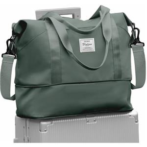 SEAFEW Borsone da Viaggio,Bagaglio a Mano 45x36x20 Easyjet Borsa da Viaggio | Borsa da Cabina Easyjet 45x36x20 Borsa Sportiva Borsone da Palestra da Weekend Borsa Ospedale Parto Espandibile,Verde