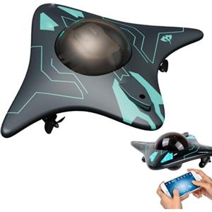 Generic Drone subacqueo con fotocamera, Barca sottomarina RC wireless, Telecamera per pesca, Controllo intelligente via app, Trasmissione in tempo reale
