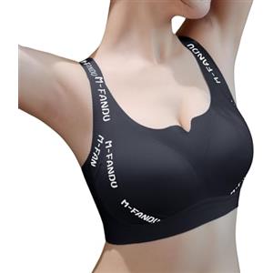 RYTEJFES Reggiseno Sportivo Donna Senza Ferretto Brareggiseno Contenitivo Donnaintimo Imbottito Estivo Top Donnatop Traspirante Reggiseni Elasticizzato Sostegno Forte