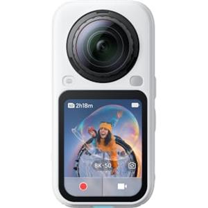 Insta360 X6 Standard Bundle - Action Camera 8K 360°, doppio sensore da 1/1,1, PureVideo, Reframing a 360°, bianco artico