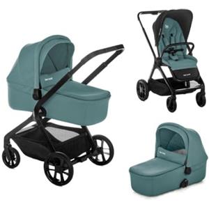 Be Cool Kombo, Passeggino 2 in 1 con Navicella Rigida Rialzabile e Seduta Reversibile, Chiusura Automatica con una Mano, dalla Nascita fino a 22 kg, Blu