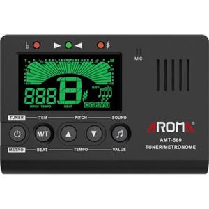 Ulumac Aroma - Accordatore metronomo 3 in 1 per tutti gli strumenti, chitarra, basso, violino, ukulele, tromba, clarinetto, flauto, cromatico, sintonizzatore digitale preciso, metronomo, generatore di
