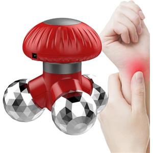 JINGLING Massaggiatori Manuali con Vibrazione Rullo Massaggiante con Design a Fungo | Massaggiatore Per La Schiena Portatile Per Collo, Spalla, Schiena, Mano, Piede, Donne, Uomini, Adulti