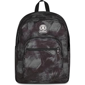 Invicta Zaino Dial, Doppio Scomparto, Tasca Porta Borraccia, Tasca Porta PC, Scuola e Tempo Libero, Brushed Black, Ragazze e Ragazzi, nero/grigio