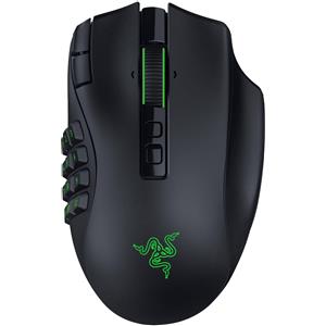 Razer Naga V3 Pro, modello per destrorsi, sensore ottico, connessione wireless RF + Bluetooth + USB Type-C, 50000 DPI, colore nero