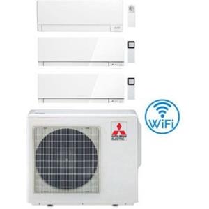 Mitsubishi Electric Climatizzatore Condizionatore MITSUBISHI ELECTRIC Trial Split 7+7+7 serie KIRIGAMINE ZEN WHITE MSZ-EF Inverter con MXZ-3F54VF WI-FI INTEGRATO R-32 7000+7000+7000 A+++/A++