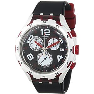 Swatch, orologio da polso da uomo, con cronografo al quarzo, in silicone, YYS4004