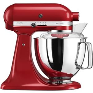 KitchenAid Artisan Planetaria 4,7L con Ciotola 3L Rosso imperiale | Dalla pasta madre alle meringhe con 5 accessori e frusta a bordo flessibile; design iconico in metallo resistente