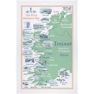 Ulster Weavers Strofinacci da cucina (74 x 48 cm), 100% cotone, strofinacci, strofinacci, mappa dell'Irlanda, souvenir dell'Irlanda