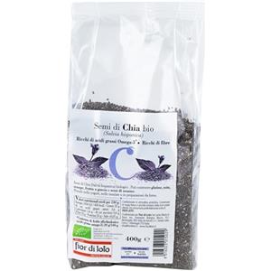 Fior di Loto Semi di Chia Bio - Ricco di Fibre e Omega 3 - Semi di Chia senza glutine - 400g