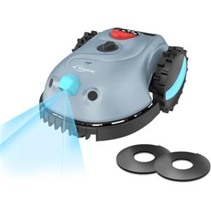 YARDCARE V100 Robot Tagliaerba senza Filo Perimetrale, con Telecamera, Evitamento Ostacoli, Navigazione Visiva, 4 Ah Batteria, Robot Tosaerba da Giardino con Lame di Ricambio, Taglio a Spirale