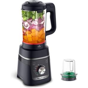 Moulinex Blendforce Cook, Frullatore Multifunzione con Modalità Cottura, 5 Programmi Automatici, 6 Velocità + Pulse, 1000W, Colore Black Night, LM5768