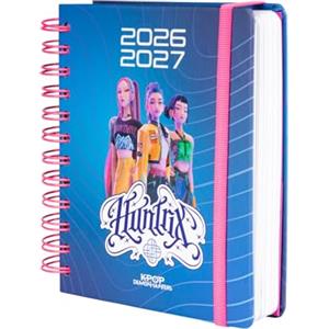 Grupo Erik Kpop Demon Hunters Diario Scuola 2026 2027 - Agenda Giornaliera | Scuola Medie, Diario Scolastico, Copertina Rigida, Divisori Illustrati, 11 Mesi, 14 x 16 cm
