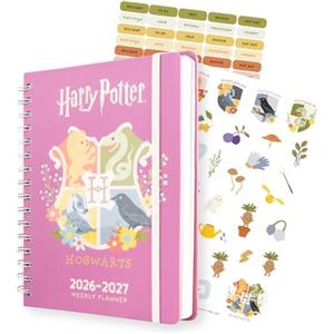 Grupo Erik Harry Potter Diario Scuola 2026 2027 - Agenda Settimanale A5 | Scuola Medie e Superiore, Diario Scolastico, Copertina Rigida, Stickers, Tasca Interna, 12 Mesi