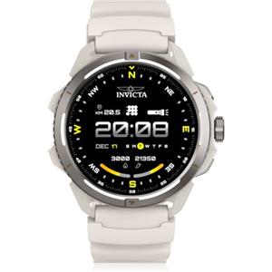 Invicta I-Tech-010 Smartwatch digitale, display da 1,48", cinturino in silicone, monitoraggio nuoto, HR, Bluetooth, cinturino bianco, cassa nera, unisex