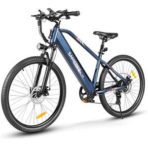 SAMEBIKE Bici Elettrica uomo 27.5 con 540Wh batteria e display LCD 250W motore E-Mountain Bike Autonomia di 90km 50N·m coppia cambio a 7 marce mtb elettrica a doppia sospensione