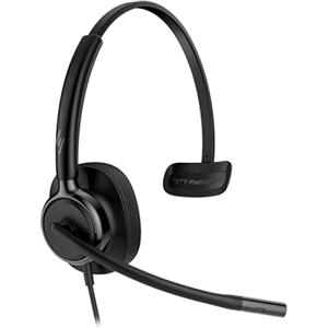 PLT HP Poly Mission 410 Cuffia USB-C Monoauricolare, Noice Canceling, Nero | Microfono AI, Headset Professionale per Smart Working, Teams e Zoom, Compatibile PC e Mac, Audio HD per Call e Ufficio