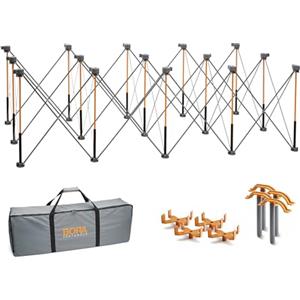 BORA Centipede CK15S - Banco da Lavoro Portatile Pieghevole 1,2x2,4m, 2041kg, Cavalletto Professionale con 4 Morsetti e Borsa