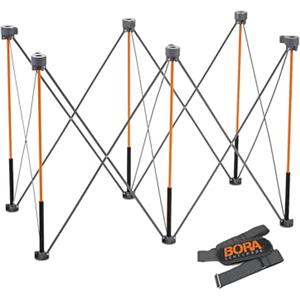 BORA Centipede CT6 - Banco da Lavoro Pieghevole Portatile 60x120cm, 91,4cm Altezza, 1134kg Portata, Cinghia Trasporto Inclusa