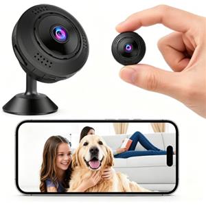 Bluessiery Mini Telecamera Spia Nascosta WiFi Interno Esterno HD 1080P Senza Fili | Visione Notturna, Registrazione a Batteria Lunga, Rilevamento di Movimento