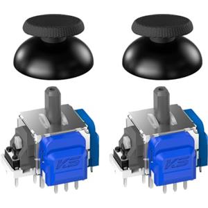 BRONAL Set da 2 Moduli Joystick TMR per Controller PS5 DualSense e Edge | Tecnologia TMR di precisione, Prestazione anti-drift, Stick analogico sostitutivo, Cappucci per pollice inclusi